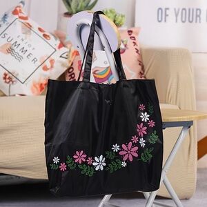 Brand New Vibrant Floral Print Foldable Shopping Bag